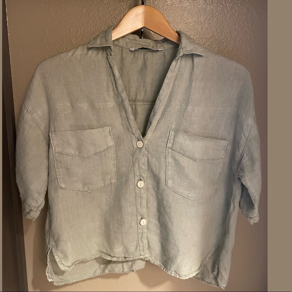 Zara linen shirt